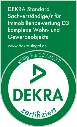 DEKRA zertifizierte Sachverständige für Immobilienbewertung - D3 für komplexe Wohngebäude und gewerbliche Objekte